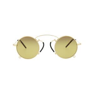 Gucci Round-Frame Metal Sunglasses Gold Womens